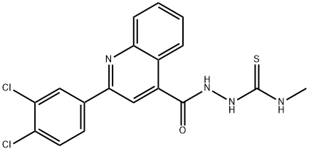 1-[[2-(3,4-dichlorophenyl)quinoline-4-carbonyl]amino]-3-methylthiourea Struktur