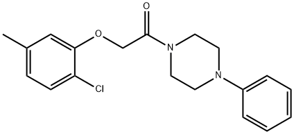 2-(2-chloro-5-methylphenoxy)-1-(4-phenylpiperazin-1-yl)ethanone Struktur