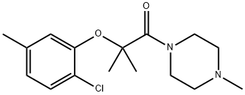 2-(2-chloro-5-methylphenoxy)-2-methyl-1-(4-methylpiperazin-1-yl)propan-1-one Struktur