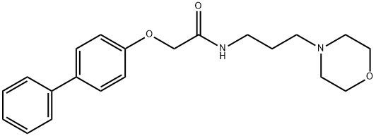 N-(3-morpholin-4-ylpropyl)-2-(4-phenylphenoxy)acetamide Struktur