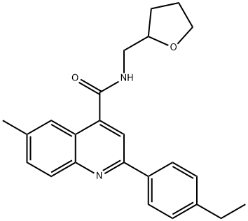 2-(4-ethylphenyl)-6-methyl-N-(oxolan-2-ylmethyl)quinoline-4-carboxamide Struktur