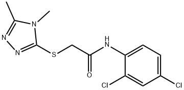 N-(2,4-dichlorophenyl)-2-[(4,5-dimethyl-1,2,4-triazol-3-yl)sulfanyl]acetamide Struktur