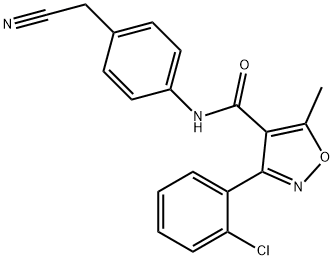 3-(2-chlorophenyl)-N-[4-(cyanomethyl)phenyl]-5-methyl-1,2-oxazole-4-carboxamide Struktur