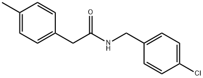 N-[(4-chlorophenyl)methyl]-2-(4-methylphenyl)acetamide Struktur