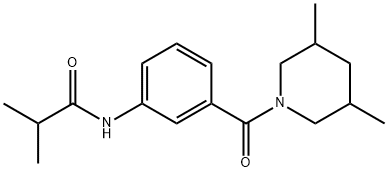 N-[3-(3,5-dimethylpiperidine-1-carbonyl)phenyl]-2-methylpropanamide Struktur