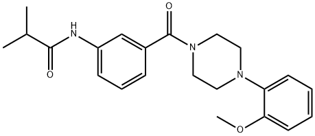 N-[3-[4-(2-methoxyphenyl)piperazine-1-carbonyl]phenyl]-2-methylpropanamide Struktur