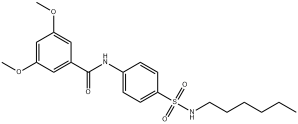 N-[4-(hexylsulfamoyl)phenyl]-3,5-dimethoxybenzamide Struktur