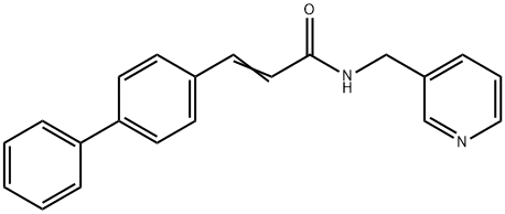 (E)-3-(4-phenylphenyl)-N-(pyridin-3-ylmethyl)prop-2-enamide Struktur