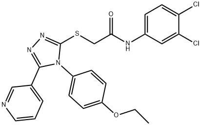 N-(3,4-dichlorophenyl)-2-[[4-(4-ethoxyphenyl)-5-pyridin-3-yl-1,2,4-triazol-3-yl]sulfanyl]acetamide Struktur