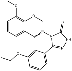 4-[(E)-(2,3-dimethoxyphenyl)methylideneamino]-3-(3-ethoxyphenyl)-1H-1,2,4-triazole-5-thione Struktur