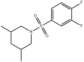 1-(3,4-difluorophenyl)sulfonyl-3,5-dimethylpiperidine Struktur