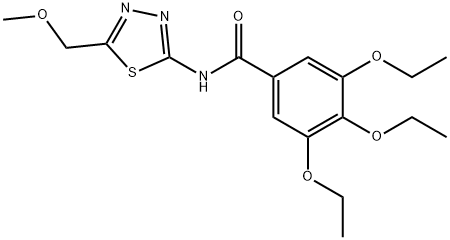 3,4,5-triethoxy-N-[5-(methoxymethyl)-1,3,4-thiadiazol-2-yl]benzamide Struktur