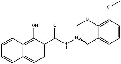 N-[(E)-(2,3-dimethoxyphenyl)methylideneamino]-1-hydroxynaphthalene-2-carboxamide Struktur