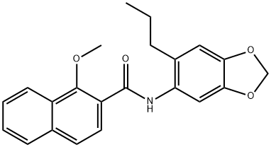 1-methoxy-N-(6-propyl-1,3-benzodioxol-5-yl)naphthalene-2-carboxamide Struktur