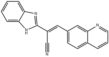 (E)-2-(1H-benzimidazol-2-yl)-3-quinolin-7-ylprop-2-enenitrile Struktur