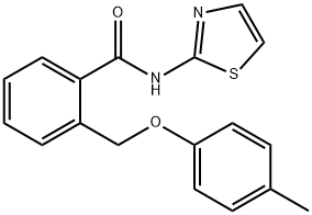 2-[(4-methylphenoxy)methyl]-N-(1,3-thiazol-2-yl)benzamide Struktur