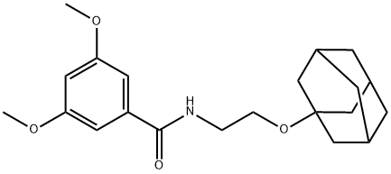 N-[2-(1-adamantyloxy)ethyl]-3,5-dimethoxybenzamide Struktur