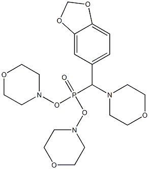 4-[1,3-benzodioxol-5-yl(dimorpholin-4-ylphosphoryl)methyl]morpholine Struktur