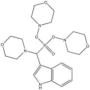 4-[dimorpholin-4-ylphosphoryl(1H-indol-3-yl)methyl]morpholine Struktur