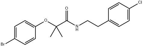 2-(4-bromophenoxy)-N-[2-(4-chlorophenyl)ethyl]-2-methylpropanamide Struktur