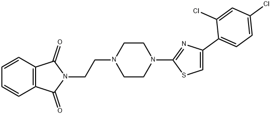 2-[2-[4-[4-(2,4-dichlorophenyl)-1,3-thiazol-2-yl]piperazin-1-yl]ethyl]isoindole-1,3-dione Struktur