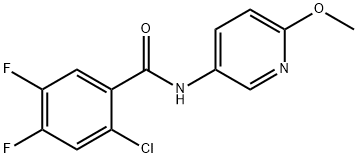 2-chloro-4,5-difluoro-N-(6-methoxypyridin-3-yl)benzamide Struktur