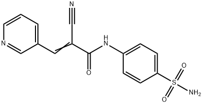 (E)-2-cyano-3-pyridin-3-yl-N-(4-sulfamoylphenyl)prop-2-enamide Struktur