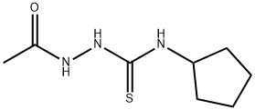 1-acetamido-3-cyclopentylthiourea Struktur