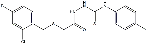 1-[[2-[(2-chloro-4-fluorophenyl)methylsulfanyl]acetyl]amino]-3-(4-methylphenyl)thiourea Struktur