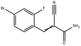 (E)-3-(4-bromo-2-fluorophenyl)-2-cyanoprop-2-enamide Struktur