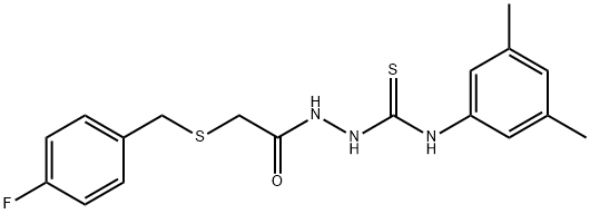 1-(3,5-dimethylphenyl)-3-[[2-[(4-fluorophenyl)methylsulfanyl]acetyl]amino]thiourea Struktur