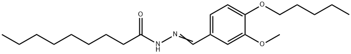 N-[(E)-(3-methoxy-4-pentoxyphenyl)methylideneamino]nonanamide Struktur