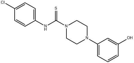 N-(4-chlorophenyl)-4-(3-hydroxyphenyl)piperazine-1-carbothioamide Struktur