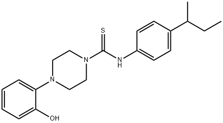 N-(4-butan-2-ylphenyl)-4-(2-hydroxyphenyl)piperazine-1-carbothioamide Struktur