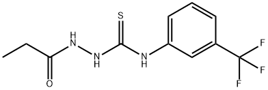 1-(propanoylamino)-3-[3-(trifluoromethyl)phenyl]thiourea Struktur