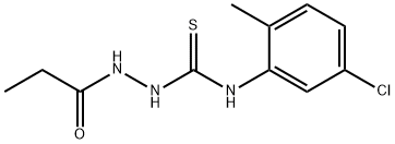 1-(5-chloro-2-methylphenyl)-3-(propanoylamino)thiourea Struktur