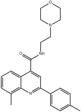 8-methyl-2-(4-methylphenyl)-N-(2-morpholin-4-ylethyl)quinoline-4-carboxamide Struktur