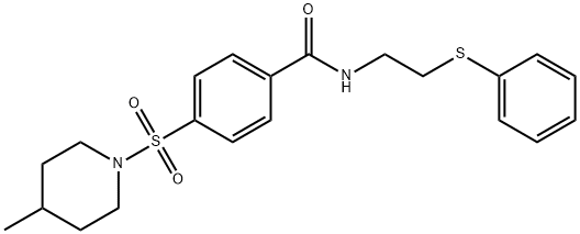 4-(4-methylpiperidin-1-yl)sulfonyl-N-(2-phenylsulfanylethyl)benzamide Struktur