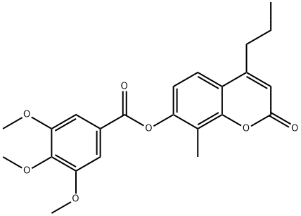 (8-methyl-2-oxo-4-propylchromen-7-yl) 3,4,5-trimethoxybenzoate Struktur