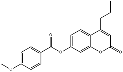 (2-oxo-4-propylchromen-7-yl) 4-methoxybenzoate Struktur