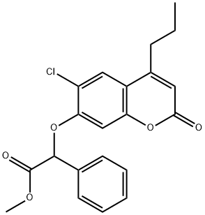 methyl 2-(6-chloro-2-oxo-4-propylchromen-7-yl)oxy-2-phenylacetate Struktur