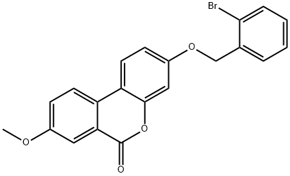 3-[(2-bromophenyl)methoxy]-8-methoxybenzo[c]chromen-6-one Struktur