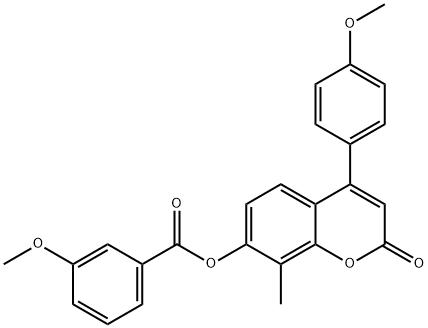 [4-(4-methoxyphenyl)-8-methyl-2-oxochromen-7-yl] 3-methoxybenzoate Struktur