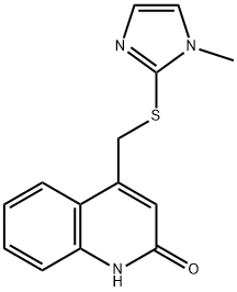 4-[(1-methylimidazol-2-yl)sulfanylmethyl]-1H-quinolin-2-one Structure