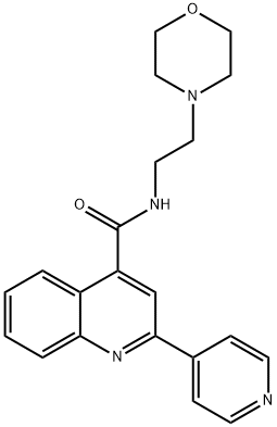 N-(2-morpholin-4-ylethyl)-2-pyridin-4-ylquinoline-4-carboxamide Struktur