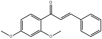 (E)-1-(2,4-dimethoxyphenyl)-3-phenylprop-2-en-1-one Struktur