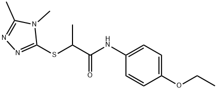 2-[(4,5-dimethyl-1,2,4-triazol-3-yl)sulfanyl]-N-(4-ethoxyphenyl)propanamide Struktur