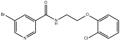 5-bromo-N-[2-(2-chlorophenoxy)ethyl]pyridine-3-carboxamide Struktur