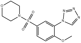 4-[4-methoxy-3-(tetrazol-1-yl)phenyl]sulfonylmorpholine Struktur