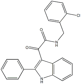 N-[(2-chlorophenyl)methyl]-2-oxo-2-(2-phenyl-1H-indol-3-yl)acetamide Struktur